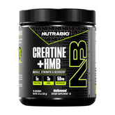 NutraBio Creatine HMB Powder front view with label