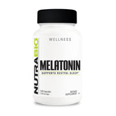 NutraBio Melatonin Sleep Aid 3mg 120 Capsules front view