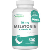 NutraBulk Melatonin 10mg Sleep Supplement Tablets front view