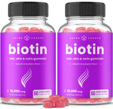NutraChamps Biotin Gummies 10,000 mcg front view