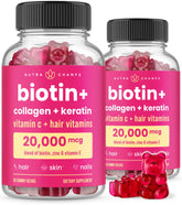 NutraChamps Biotin+ Gummies front view with berry flavour