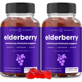 NutraChamps Elderberry Gummies front view with packaging