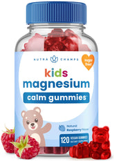 NutraChamps Kids Magnesium Gummies 120 count bottle front view