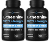 NutraChamps L-Theanine 200mg vegan liquid capsules front view