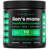NutraChamps Lion's Mane Mushroom Powder front view packaging