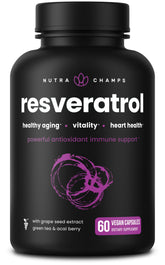 NutraChamps Resveratrol 1200mg supplement front view