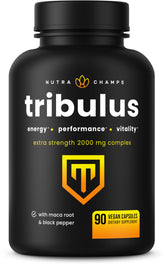 NutraChamps Tribulus supplement bottle front view