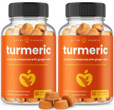 NutraChamps Turmeric Gummies front view with tropical fruit flavour