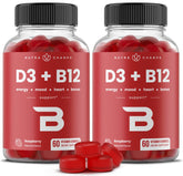 NutraChamps Vitamin D3 + B12 Gummies front view packaging