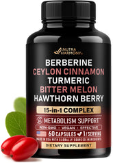 NUTRAHARMONY Berberine Capsules 250mg front view