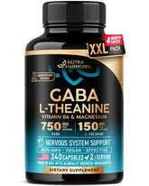 NUTRAHARMONY GABA 750mg Capsules front view