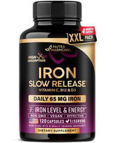 NUTRAHARMONY Iron Capsules 65mg slow release front view