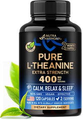 NUTRAHARMONY L-Theanine 400 mg 120 capsules front view