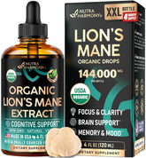 NUTRAHARMONY Lion’s Mane Liquid Extract 1200mg front view