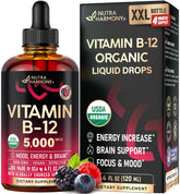NUTRAHARMONY Liquid Vitamin B12 Drops 5000 mcg front view