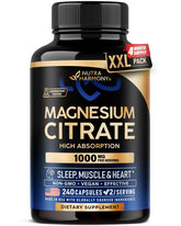 NUTRAHARMONY Magnesium Citrate Capsules 1000 mg front view