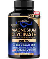 NUTRAHARMONY Magnesium Glycinate 500mg capsules front view