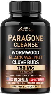 NUTRAHARMONY ParaGone Cleanse Complex 750mg front view