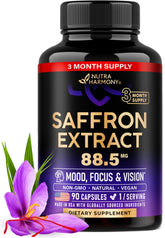 NUTRAHARMONY Saffron Capsules 88.5mg front view