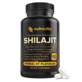 Nutraville Pineal XT Platinum Shilajit 82g capsule bottle front view