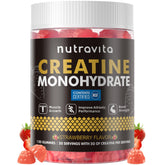 Nutravita Creatine Monohydrate Gummies 120 count bottle front view