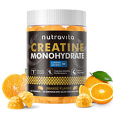 Nutravita Creatine Monohydrate Gummies 120 count orange bottle front view