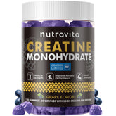 Nutravita Creatine Monohydrate Gummies front view with packaging