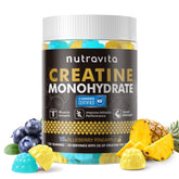 Nutravita Creatine Monohydrate Gummies front view with packaging