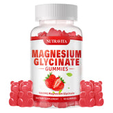 nutravita Magnesium Gummies 1000mg front view with raspberry flavour