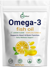 NutraVora Omega-3 Fish Oil Softgels 4200mg front view