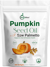 NutraVora Saw Palmetto & Pumpkin Seed Oil Softgels front view