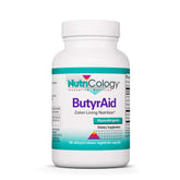 NutriCology ButyrAid 68g supplement front view with vegetarian capsules