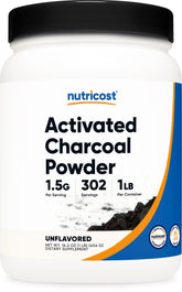 Nutricost Activated Charcoal Powder 1LB front view