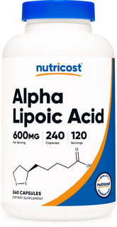 Nutricost Alpha Lipoic Acid 600mg 240 Capsules front view