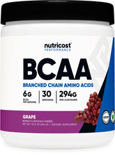 Nutricost BCAA Powder grape flavour front view