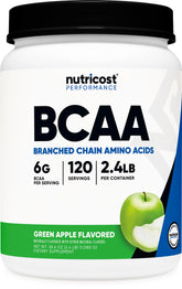 Nutricost BCAA Powder Green Apple front view