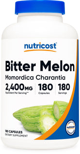 Nutricost Bitter Melon Extract 600mg 180 Capsules front view