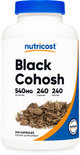 Nutricost Black Cohosh 540mg 240 Capsules front view