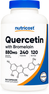 Nutricost Bromelain Quercetin 240 capsules front view