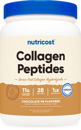 Nutricost Collagen Peptides Chocolate Peanut Butter front view
