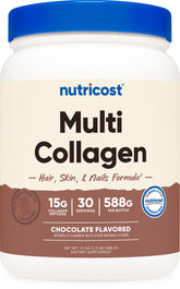 Nutricost Collagen Powder 689g Milk Chocolate Flavor front view