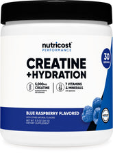 Nutricost Creatine Monohydrate 5000mg Blue Raspberry front view