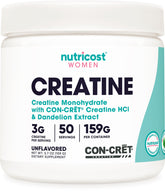 Nutricost Creatine Monohydrate Powder front view with packaging