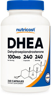 Nutricost DHEA Capsules 100mg bottle front view