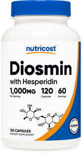 Nutricost Diosmin with Hesperidin 1000mg 120 Capsules front view