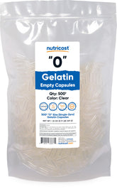 Nutricost Empty Gelatin Capsules 500 Count front view