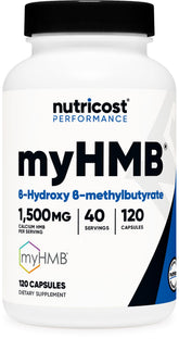 Nutricost HMB Calcium Capsules 120 count front view