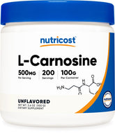 Nutricost L-Carnosine Powder 500MG front view of packaging
