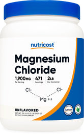 Nutricost Magnesium Chloride 2LB front view