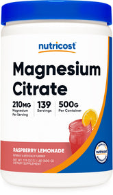 Nutricost Magnesium Citrate Powder 500g front view